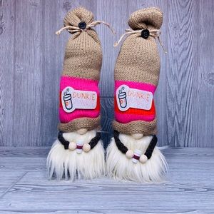 Best friends plush Dunkin junkie gnome decorations Christmas Santa’s coffee